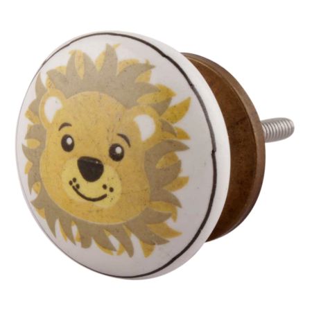 Mustard Panda Ceramic Flat Cabinet Knob Online